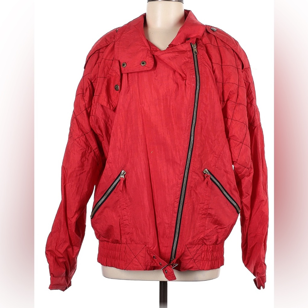 Vintage RE River Edge Sport 80’s 90’s Track Jacket Zippers Windbreaker Parka SzM
